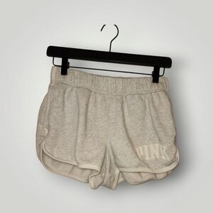 VICTORIA SECRET PINK Shorts Lounge Boyfriend M logo fleece